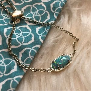 Kendra Scott Elaina Bracelet in Aqua Kyocera Opal